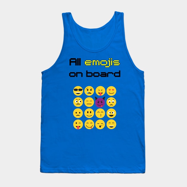 WORLD EMOJI DAY FUNNY QUOTES Tank Top by BVCrafts